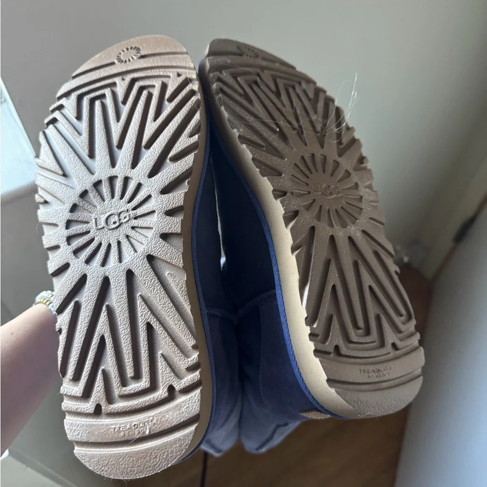 UGG Blue Suede Boots with Tan Soles - Picture 3 of 7